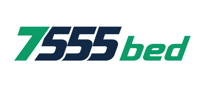 7555 bed লাল গেমিং লোগো